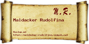Maldacker Rudolfina névjegykártya